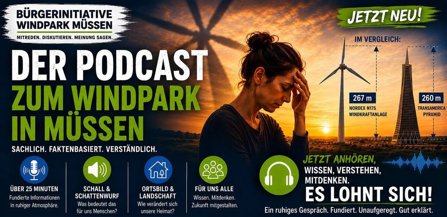 Podcast zum geplanten Windpark in Müssen